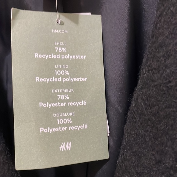 H&M black wool blend blazer (sz s) - Picture 4 of 10